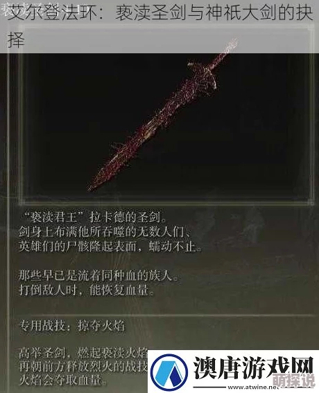 惊喜揭秘！艾尔登法环中重剑之巅，哪款竟是最强黑马之选？