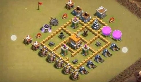 部落冲突2024新版7本高效3防空阵型布局攻略分享