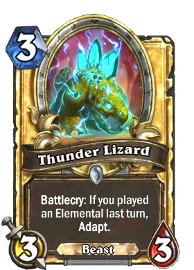 炉石传说雷霆蜥蜴白卡深度解析：元素进化策略热门探讨